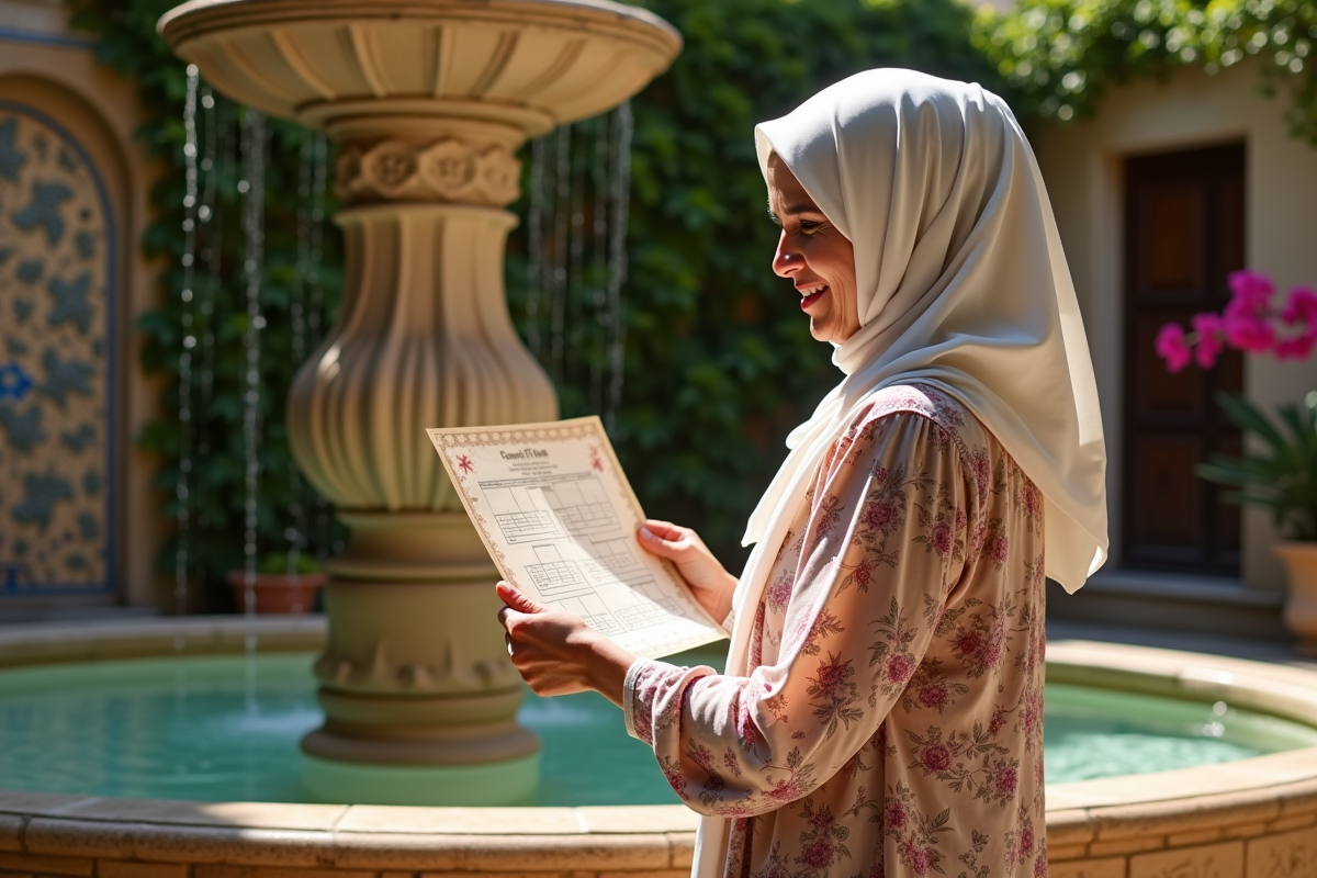 Femme algérienne souriante près d